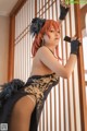 蜜汁猫裘 Cosplay 黑太子旗袍